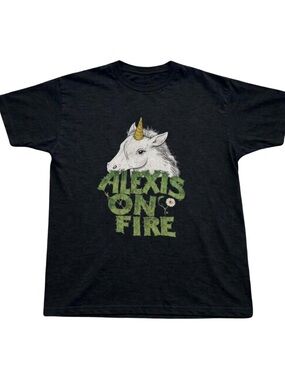 Gildan Black Alexis Unicorn Graphic Tee